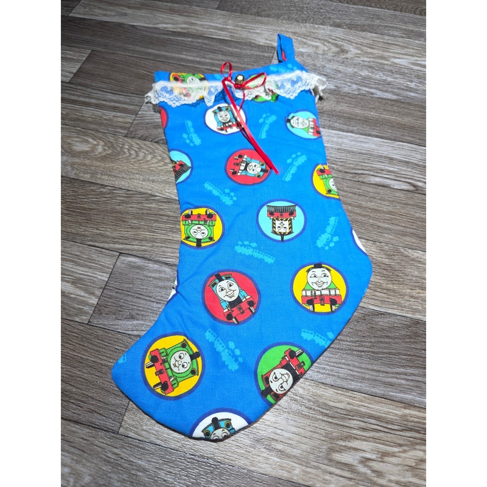 Thomas The Train Christmas Stocking Blue Red Holiday Decor Handmade‎